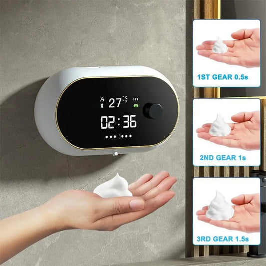 Liquid Foam Soap Dispensers Time Temperature Display